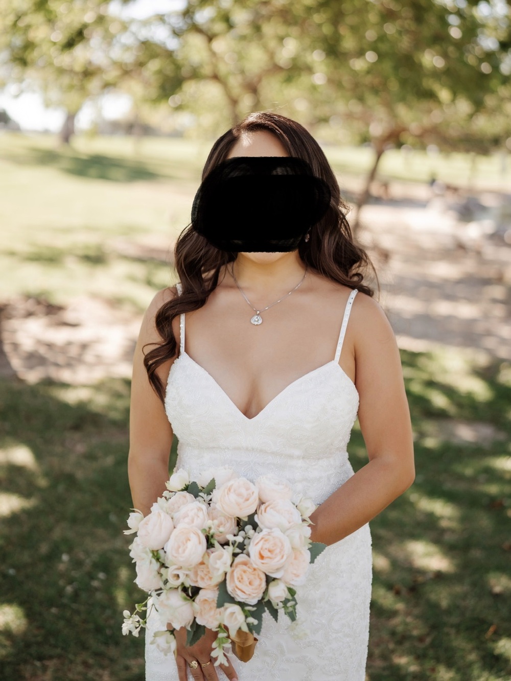 Lulus wedding White Beaded Tulle Trumpet Dress